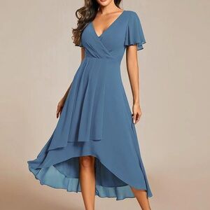 Elegant Blue Women's Dress